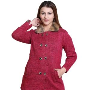 Buy fur collared sweater at low price